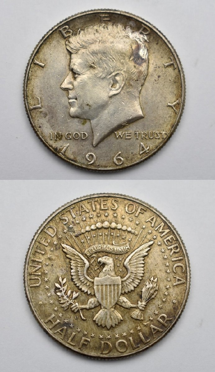 竜V276◇外国貨幣 アメリカ 銀貨 LIBERTY 1964年 ケネディ 50 竜V276◇外国貨幣 アメリカ 銀貨 LIBERTY 1964年 ケネディ 50