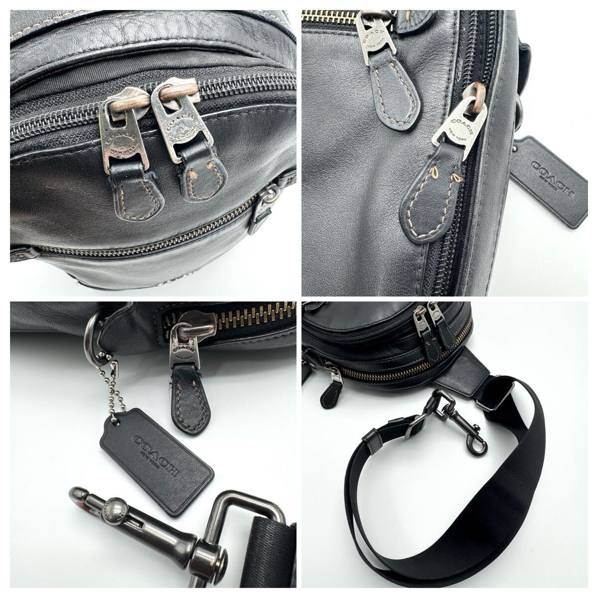 美品】COACH コーチ ボディバッグ グラハム メンズ クロスボディ 美品】COACH コーチ ボディバッグ グラハム メンズ クロスボディ