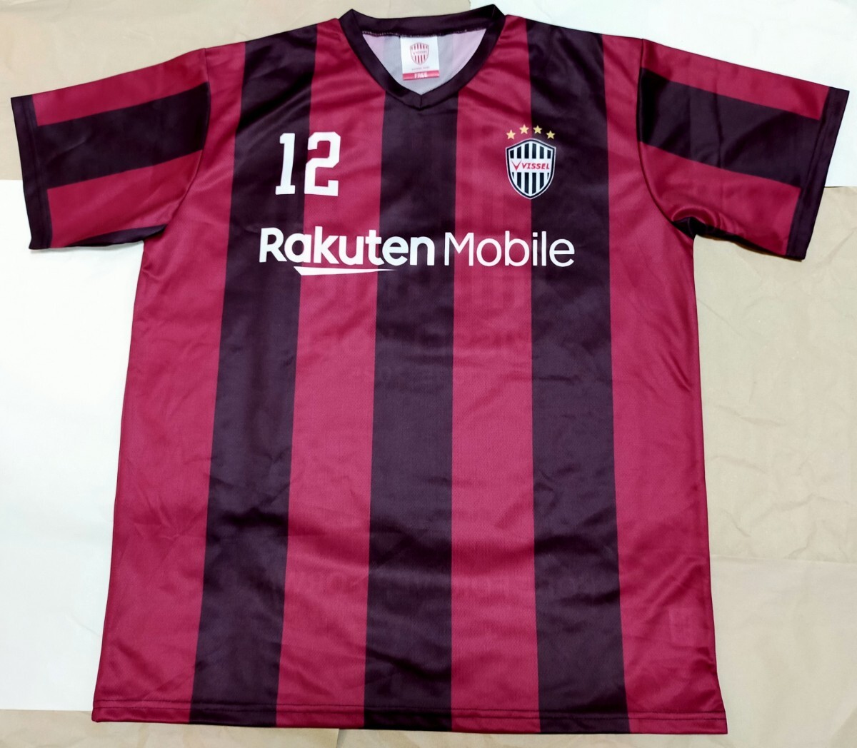 新品未使用 ヴィッセル神戸 Tシャツ ユニフォーム風 応援 J 新品未使用 ヴィッセル神戸 Tシャツ ユニフォーム風 応援 J