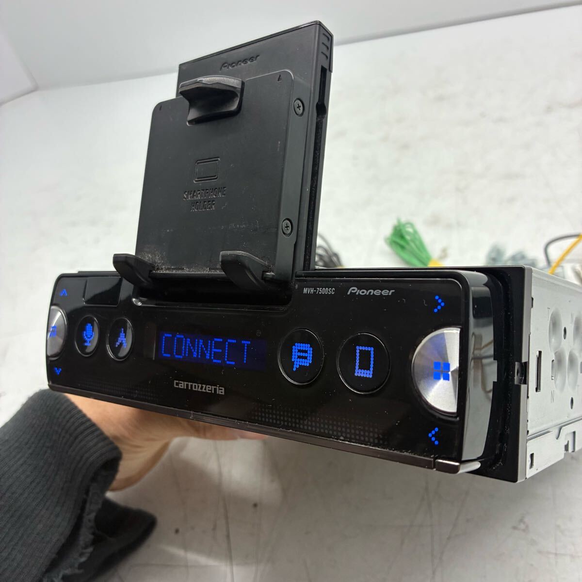 Carozzeria carrozzeria MVH-7500SC 1DIN Car Audio тюнер Bluetooth USB iPhone AUX DSP работа OK мобильный держатель есть P70537