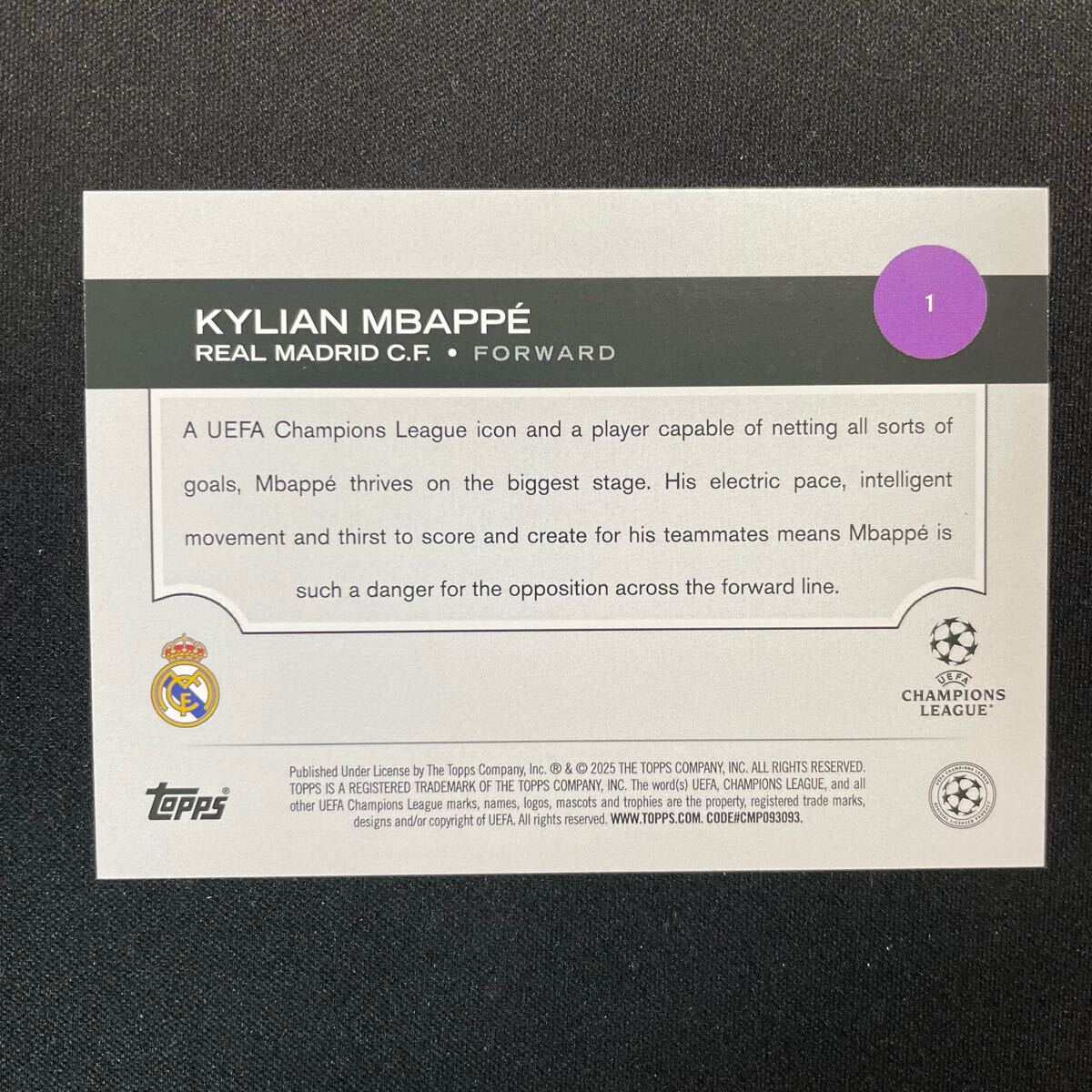2024-25 Topps UEFA Club Competitions Image Variation Kylian