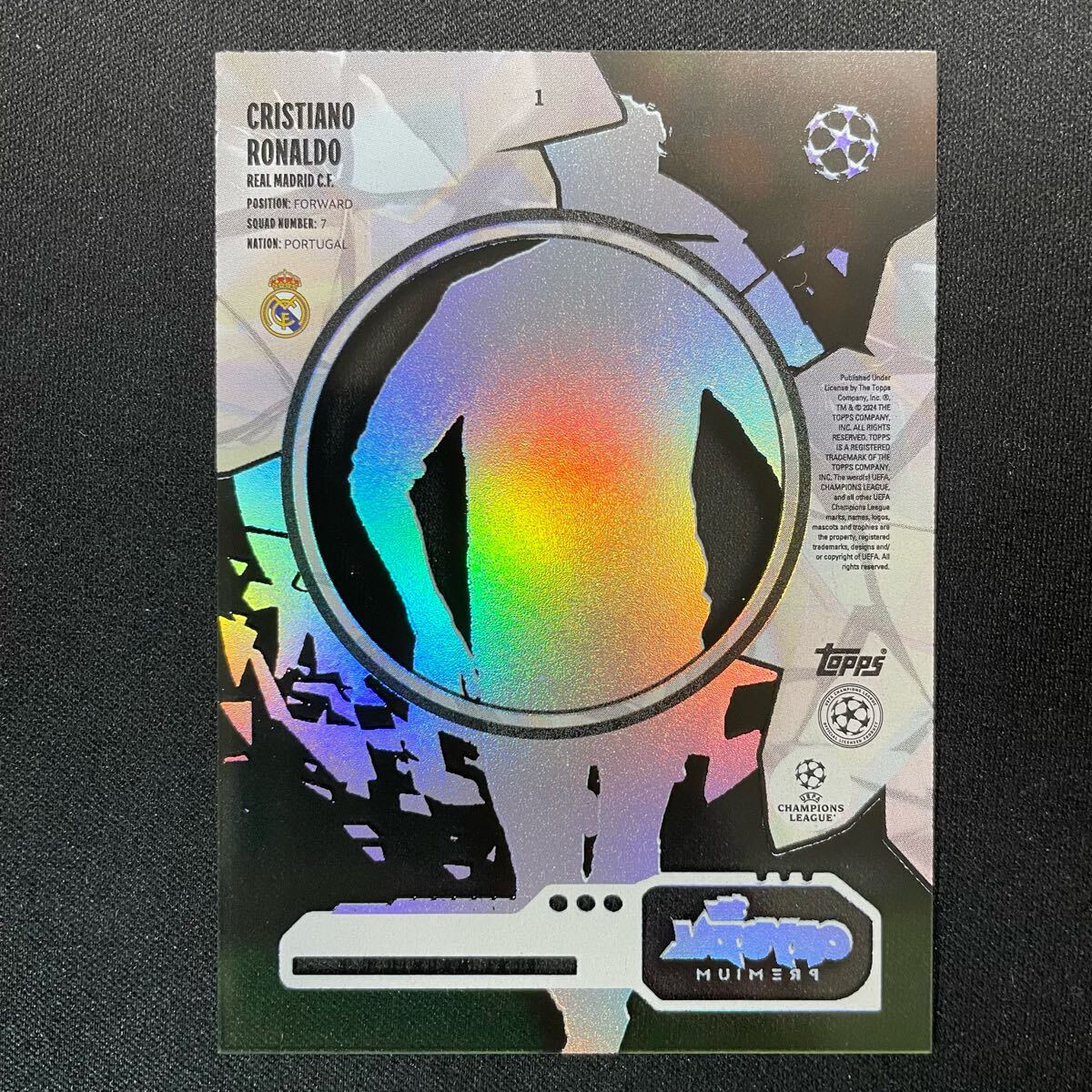 2023-24 Topps Crystal Premium UEFA Cristiano Ronaldo Real 2023-24 Topps Crystal Premium UEFA Cristiano Ronaldo Real