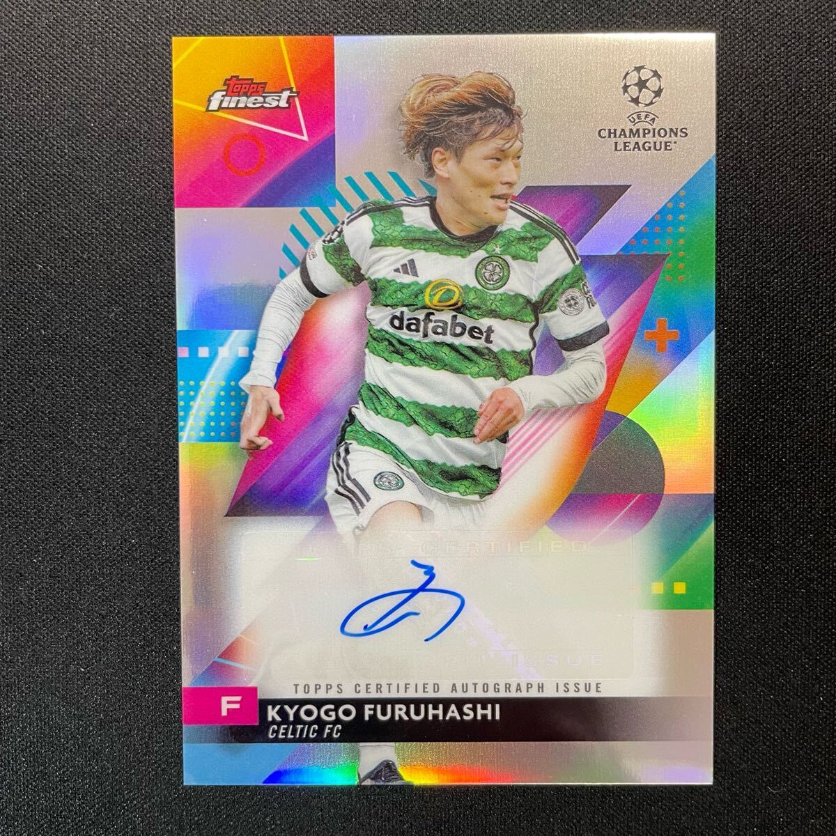 2023-24 Topps Finest UEFA Kyogo Furuhashi Auto Celtic 直筆