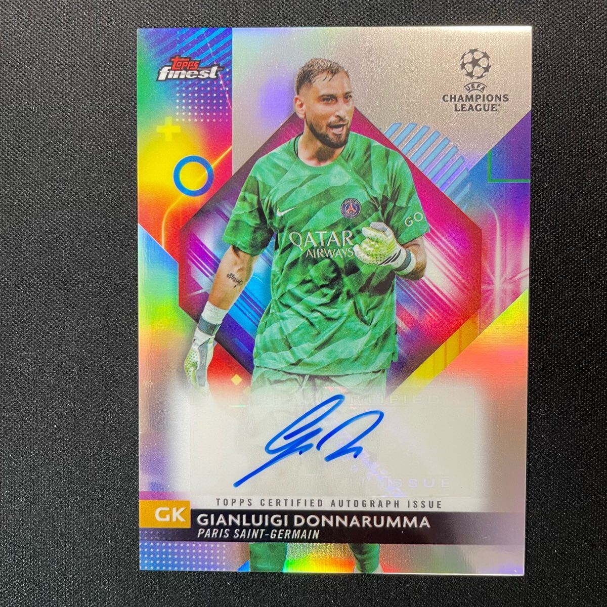 2023-24 Topps Finest UEFA Gianluigi Donnarumma Auto PSG 直筆 2023-24 Topps Finest UEFA Gianluigi Donnarumma Auto PSG 直筆