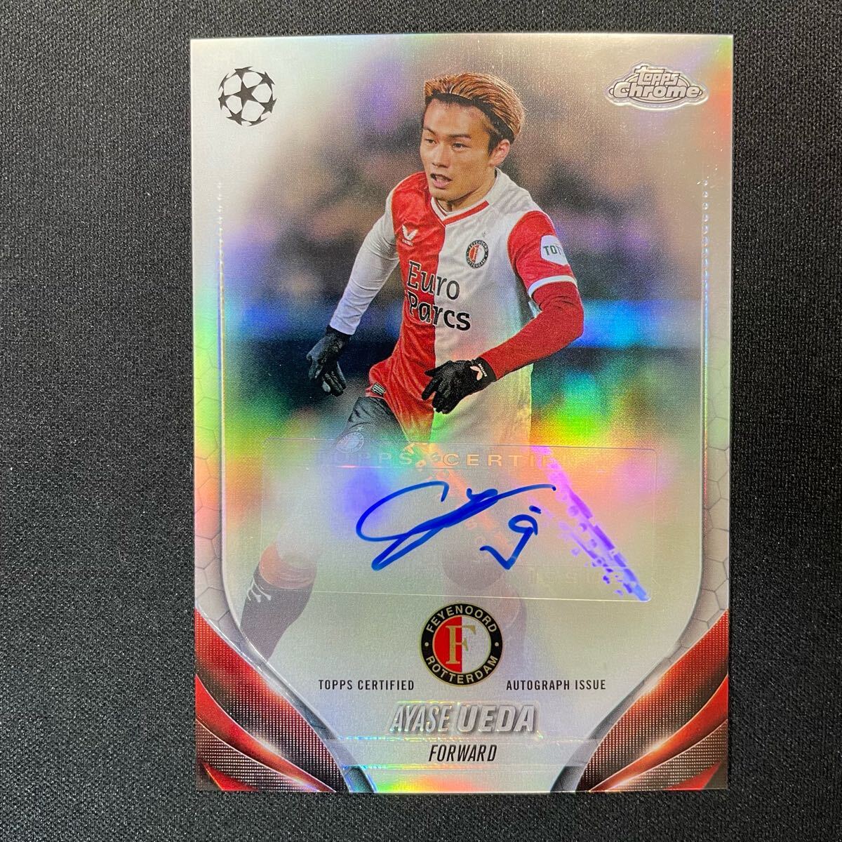 2023-24 Topps Chrome UEFA Ayase Ueda Auto Feyenoord 直筆 2023-24 Topps Chrome UEFA Ayase Ueda Auto Feyenoord 直筆