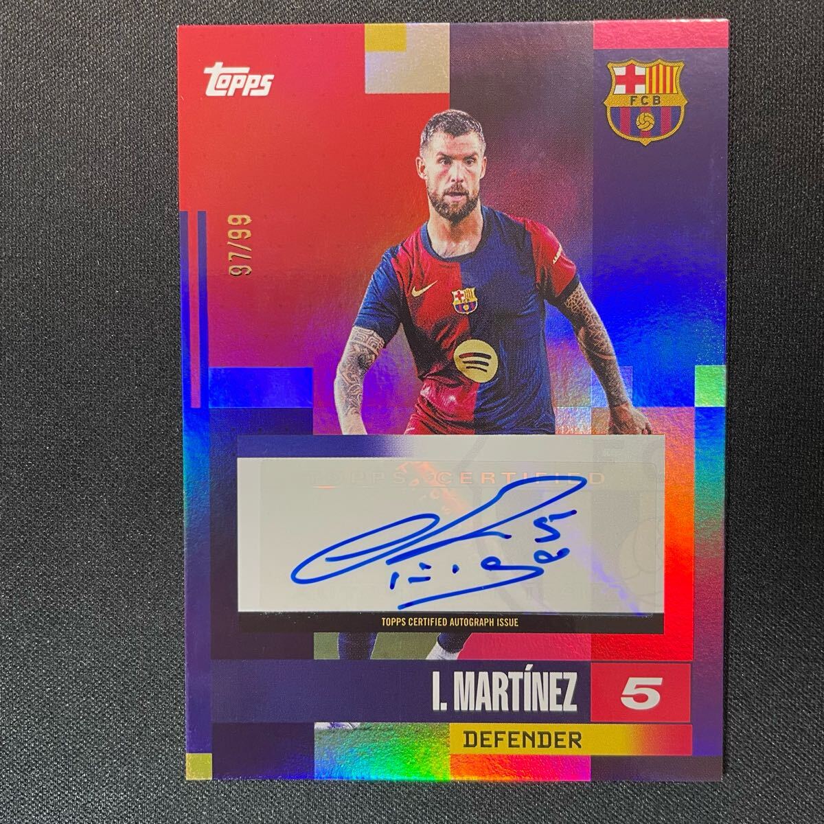 2024-25 Topps Barcelona Team Set Inigo Martinez Auto /99 2024-25 Topps Barcelona Team Set Inigo Martinez Auto /99