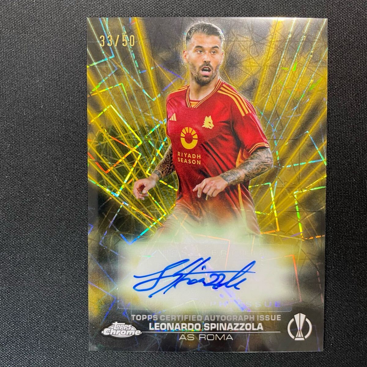 2023-24 Topps Chrome UEFA Black Lazer Leonardo Spinazzola 2023-24 Topps Chrome UEFA Black Lazer Leonardo Spinazzola