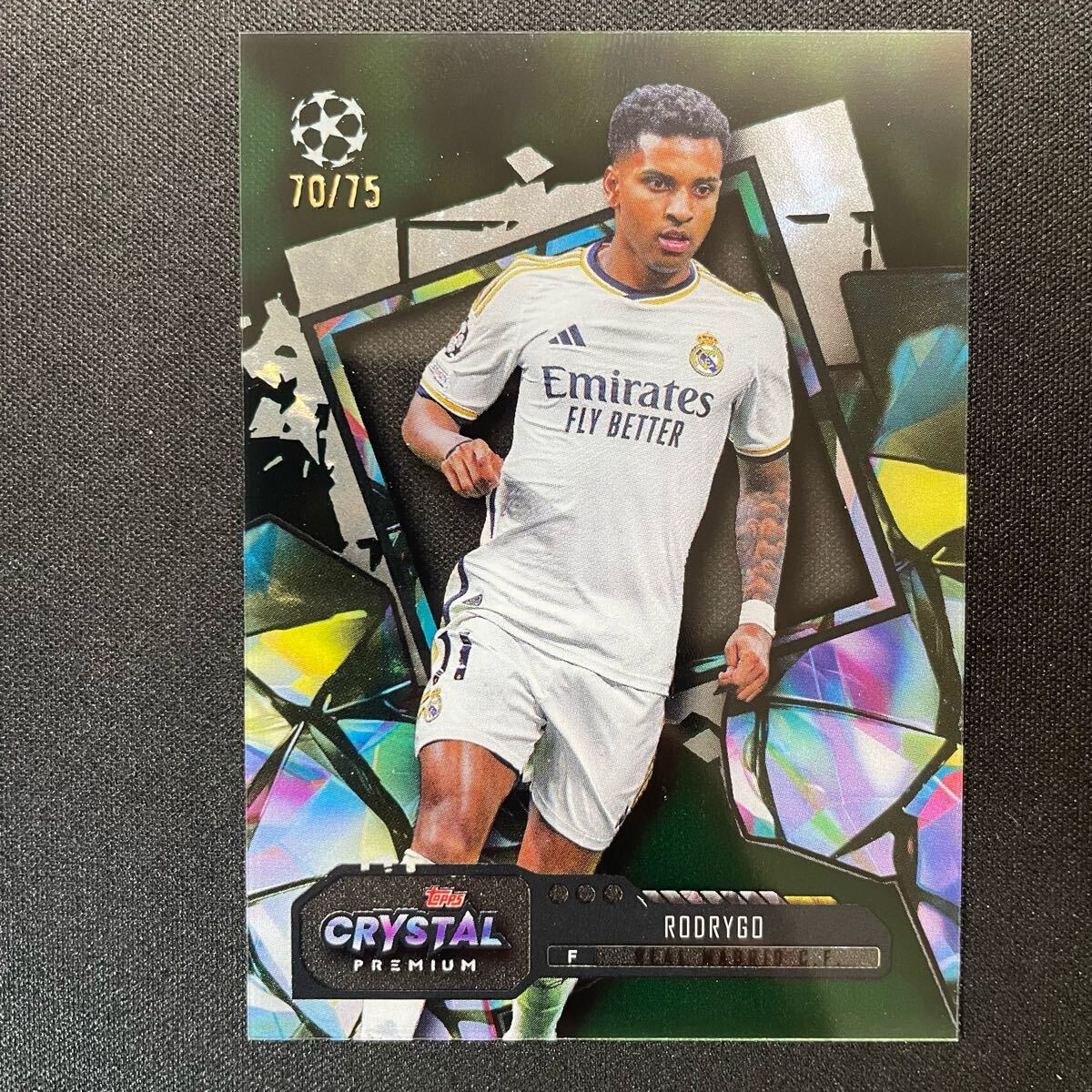 2023-24 Topps Crystal Premium UEFA Rodrygo Real Madrid /75 2023-24 Topps Crystal Premium UEFA Rodrygo Real Madrid /75