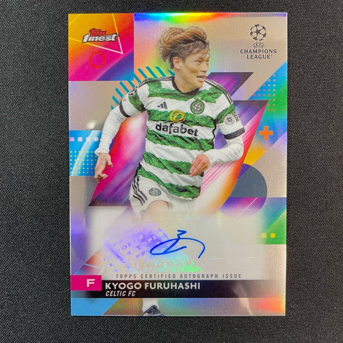 2023-24 Topps Finest UEFA Kyogo Furuhashi Auto Celtic 直筆