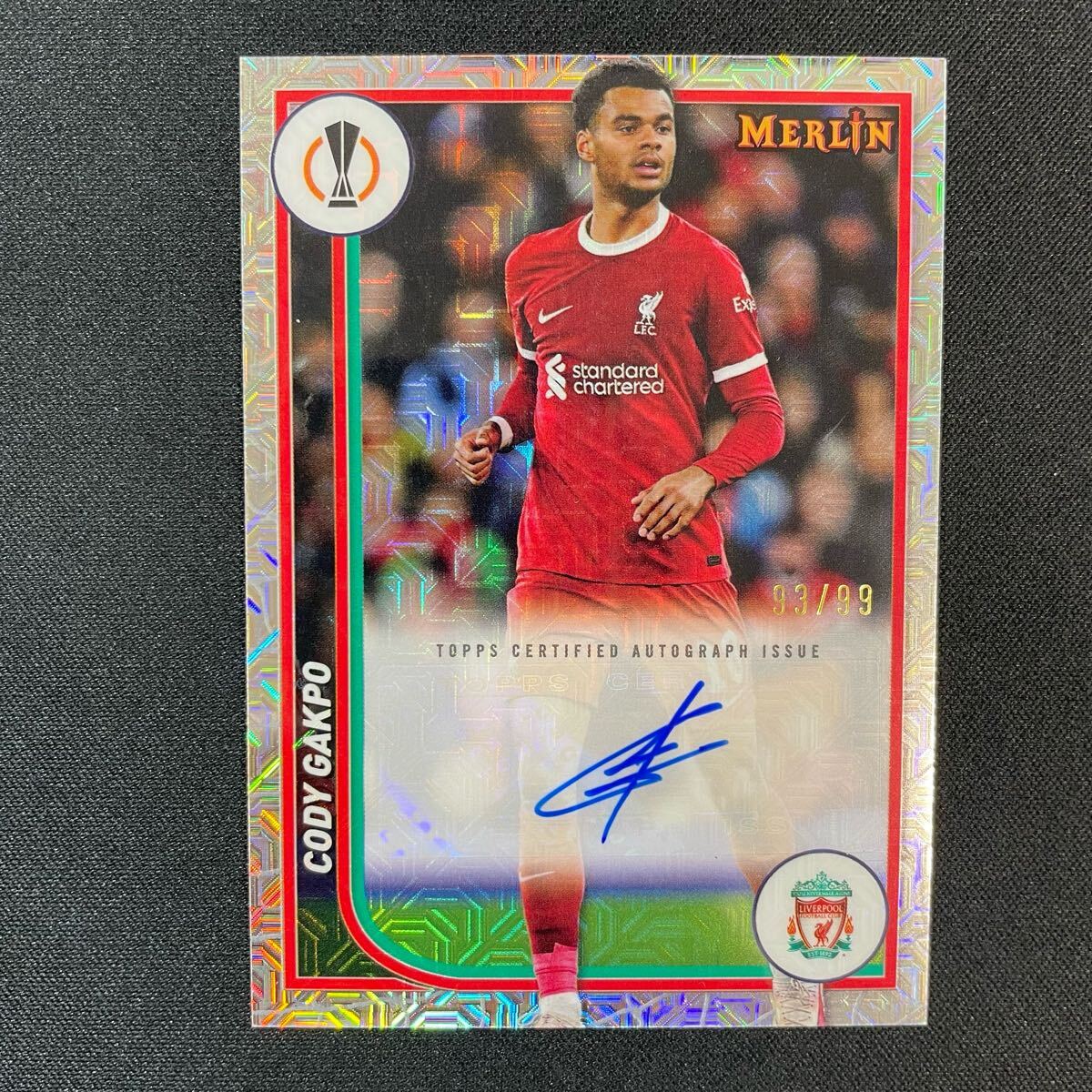 2023-24 Topps Merlin Chrome UEFA Cody Gakpo Auto Liverpool 2023-24 Topps Merlin Chrome UEFA Cody Gakpo Auto Liverpool