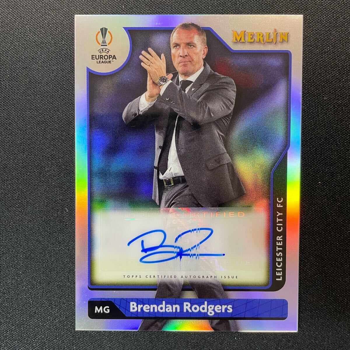 2021-22 Topps Merlin Chrome UEFA Brendan Rodgers Auto