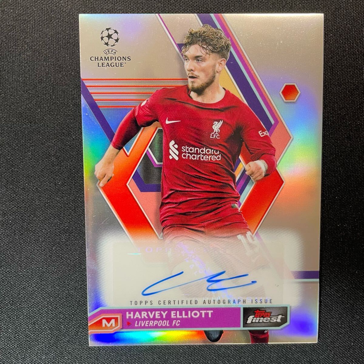 2022-23 Topps Finest UEFA Harvey Elliott Auto Liverpool 直筆 2022-23 Topps Finest UEFA Harvey Elliott Auto Liverpool 直筆