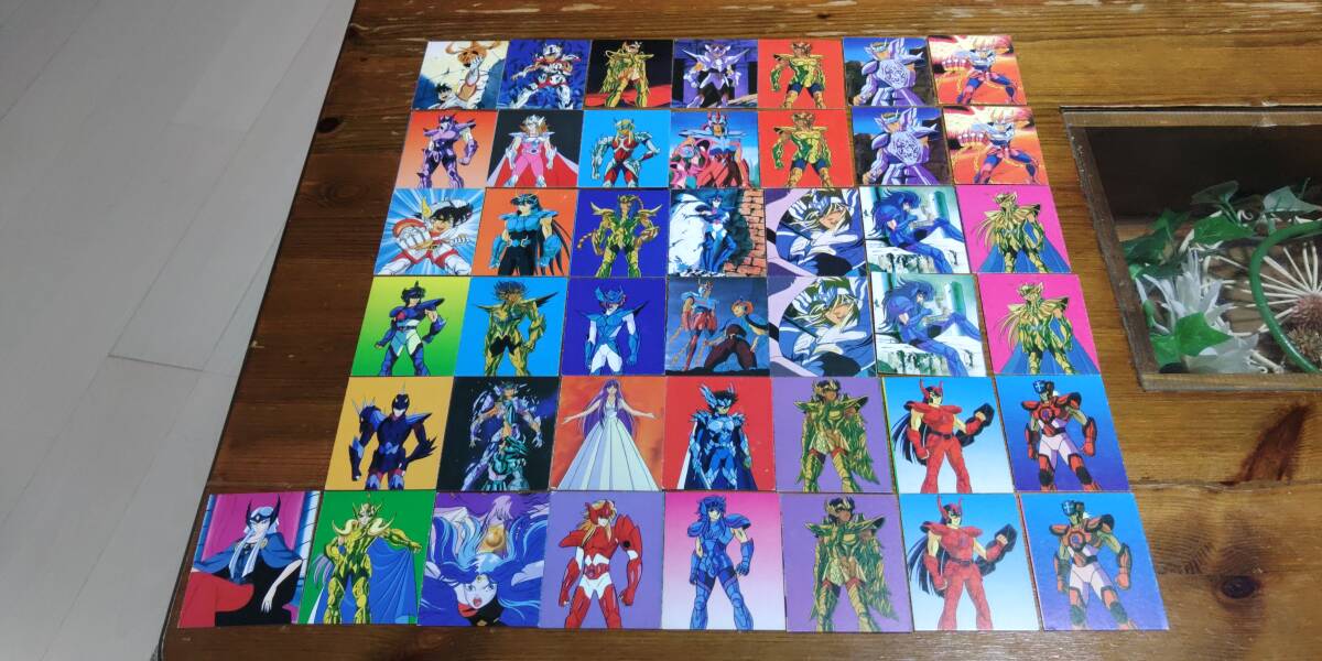 1円スタート 聖闘士星矢 縦向き カード メンコ 43枚 アマダ 当時 1円スタート 聖闘士星矢 縦向き カード メンコ 43枚 アマダ 当時