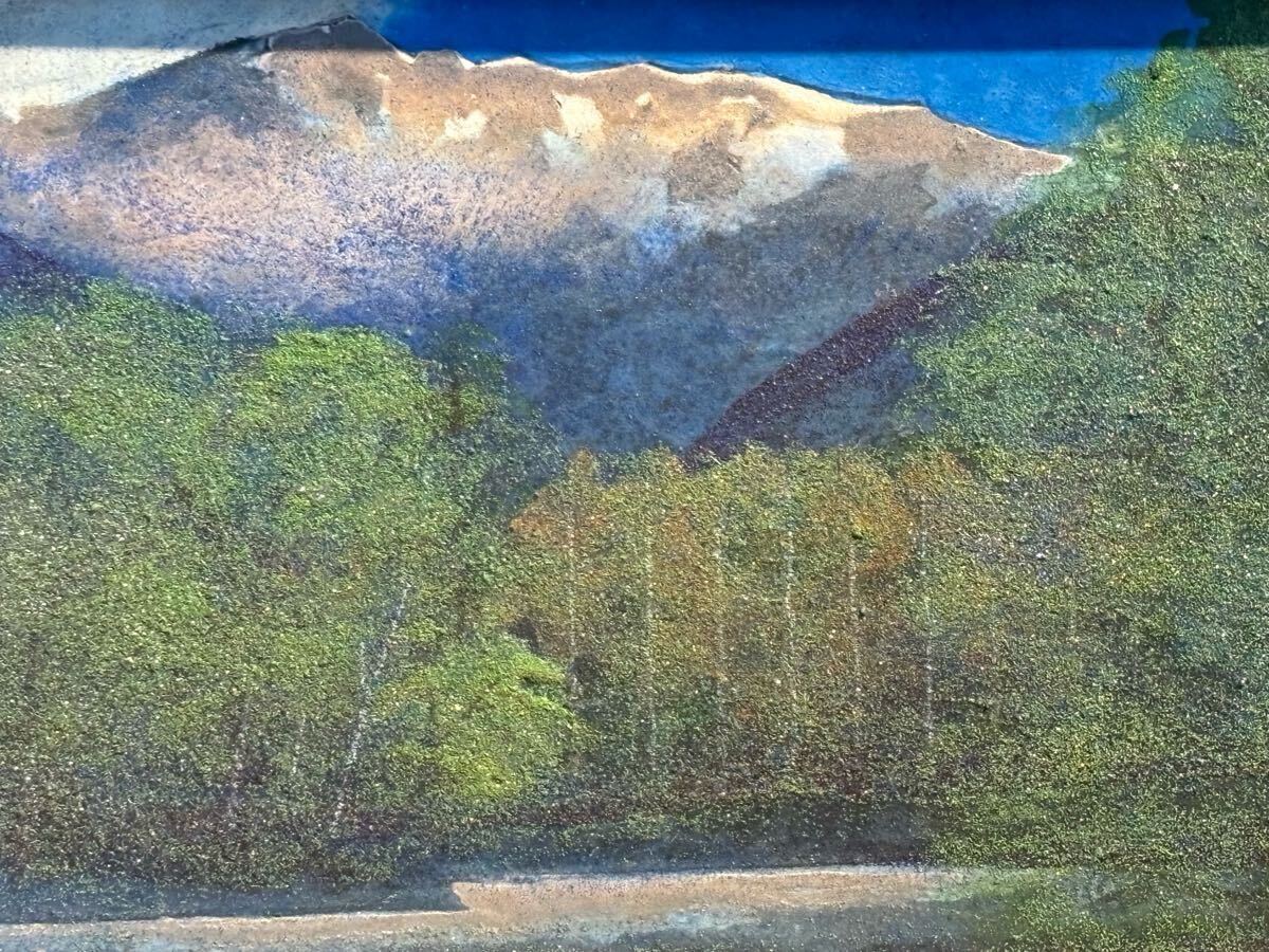 ☆佐藤昭三☆「梓川」☆SM☆真作保証☆共シール☆日展☆日春展 ☆佐藤昭三☆「梓川」☆SM☆真作保証☆共シール☆日展☆日春展