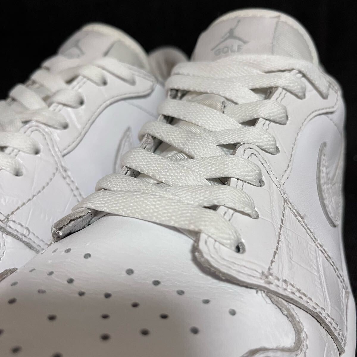 NIKE GOLF AIR JORDAN 1 LOW G WHITE CROCODILE US8.5 26.5cm NIKE GOLF AIR JORDAN 1 LOW G WHITE CROCODILE US8.5 26.5cm