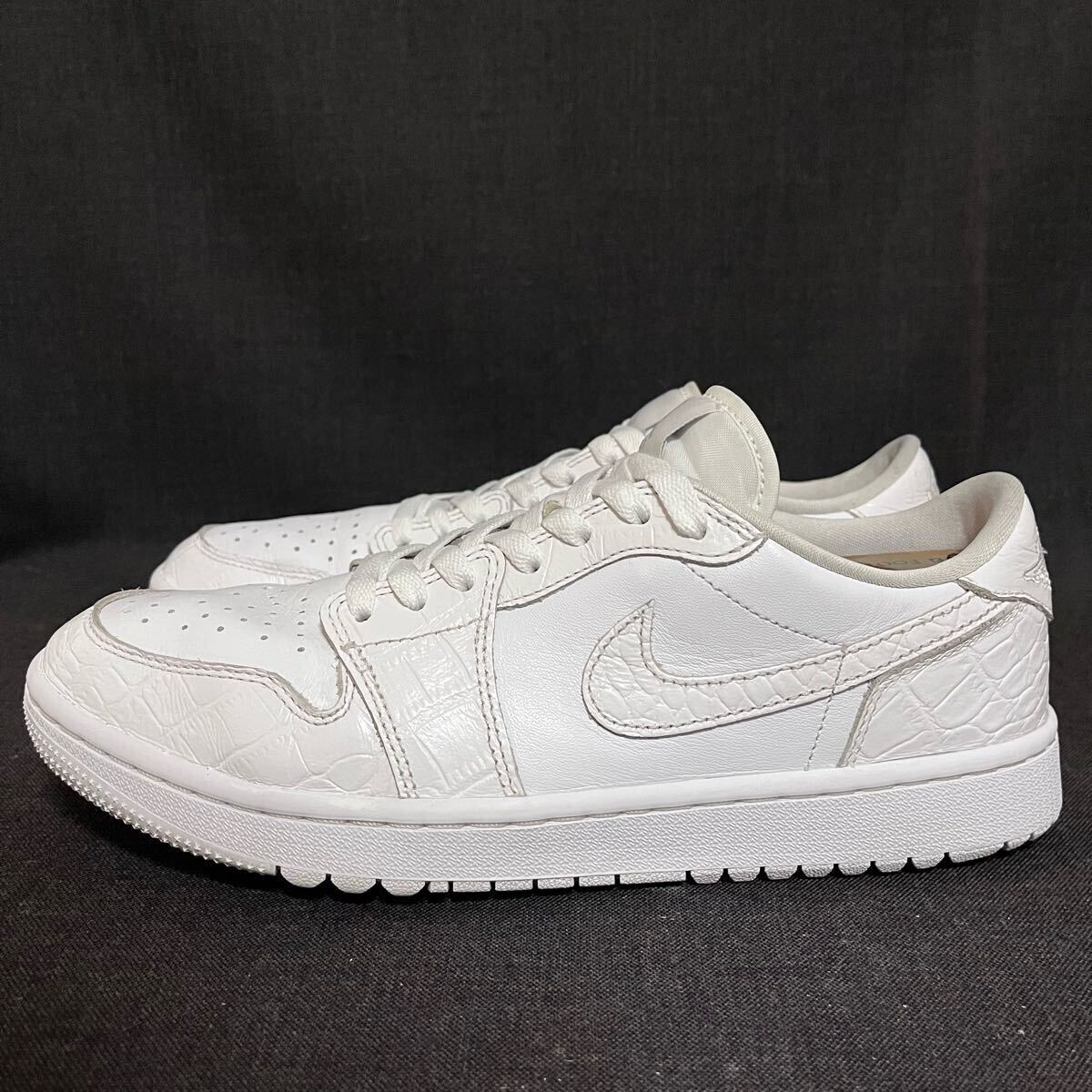 NIKE GOLF AIR JORDAN 1 LOW G WHITE CROCODILE US8.5 26.5cm NIKE GOLF AIR JORDAN 1 LOW G WHITE CROCODILE US8.5 26.5cm