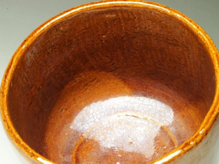 □個人コレクション出品□大樋長阿弥(中村長阿弥) 大樋茶碗 共箱 □個人コレクション出品□大樋長阿弥(中村長阿弥) 大樋茶碗 共箱