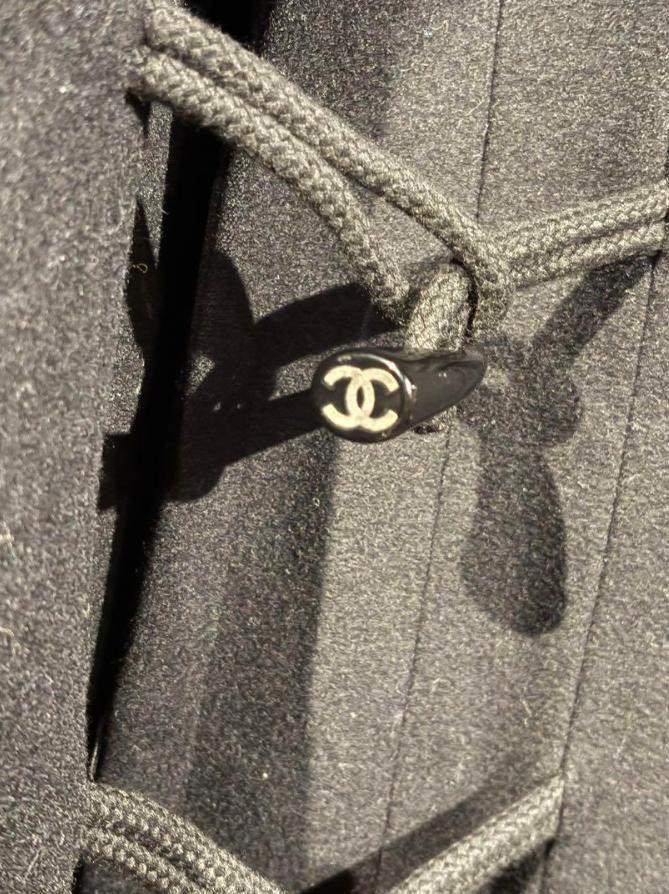 CHANEL　シャネル　フード　コート　トグルボタン　ココマーク　黒
