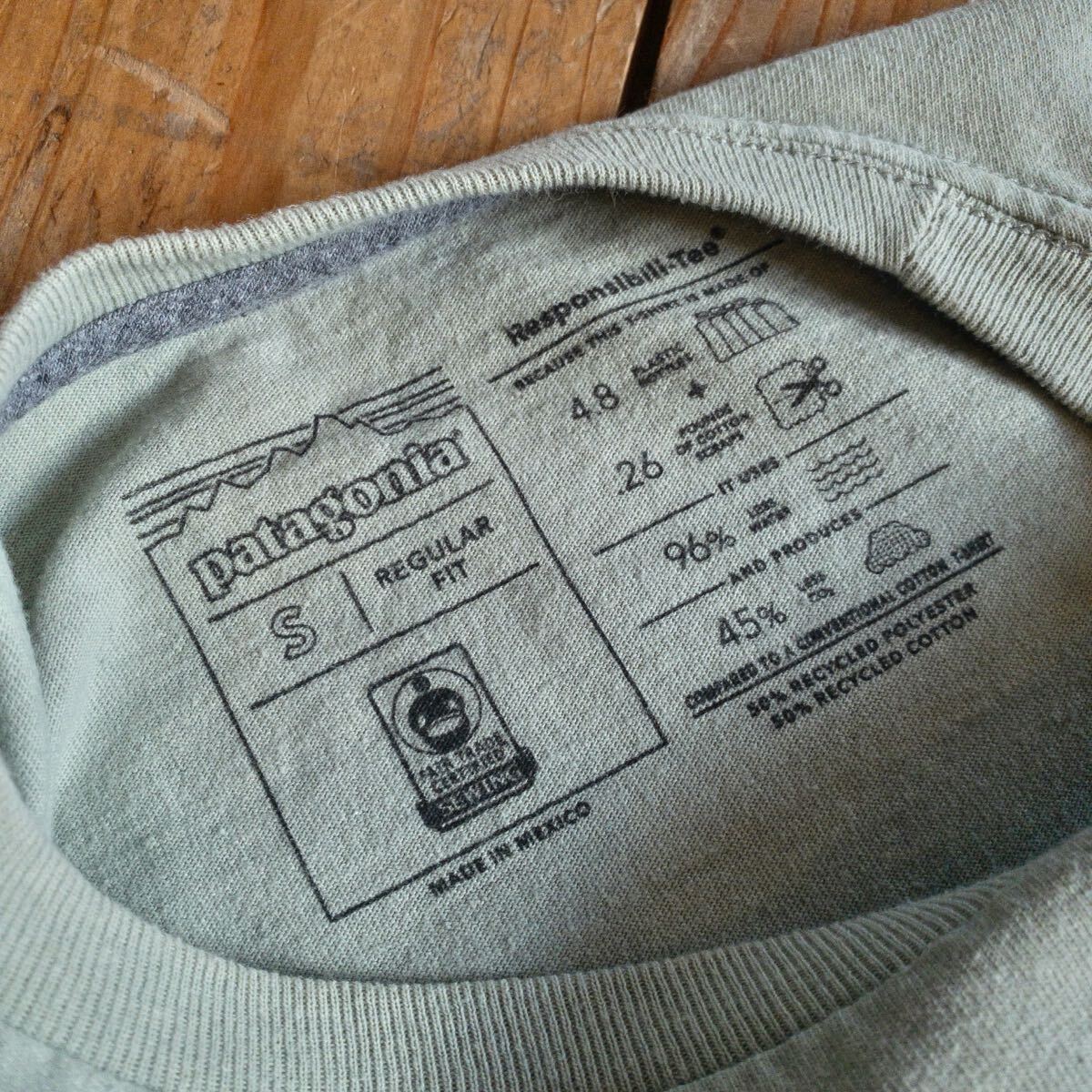 USA古著 Patagonia パタゴニア 半袖Tシャツ メンズ Sサイズ トップス カットソー 春物 夏物 カジュアル バックプリント T2910