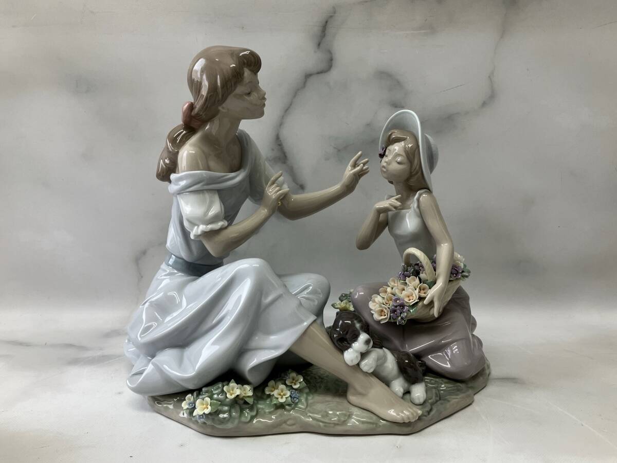 LLADRO リヤドロ 「陽だまりの午後」 約W28㎝×H25㎝ 親子 母 娘