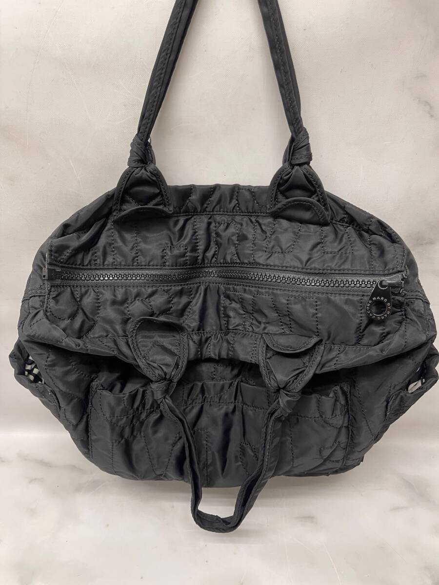 中古 MARC BY MARC JACOBS マークバイマークジェイコブス M3PE045 ブラック 2WAY トート ロゴキルティ ナイロン