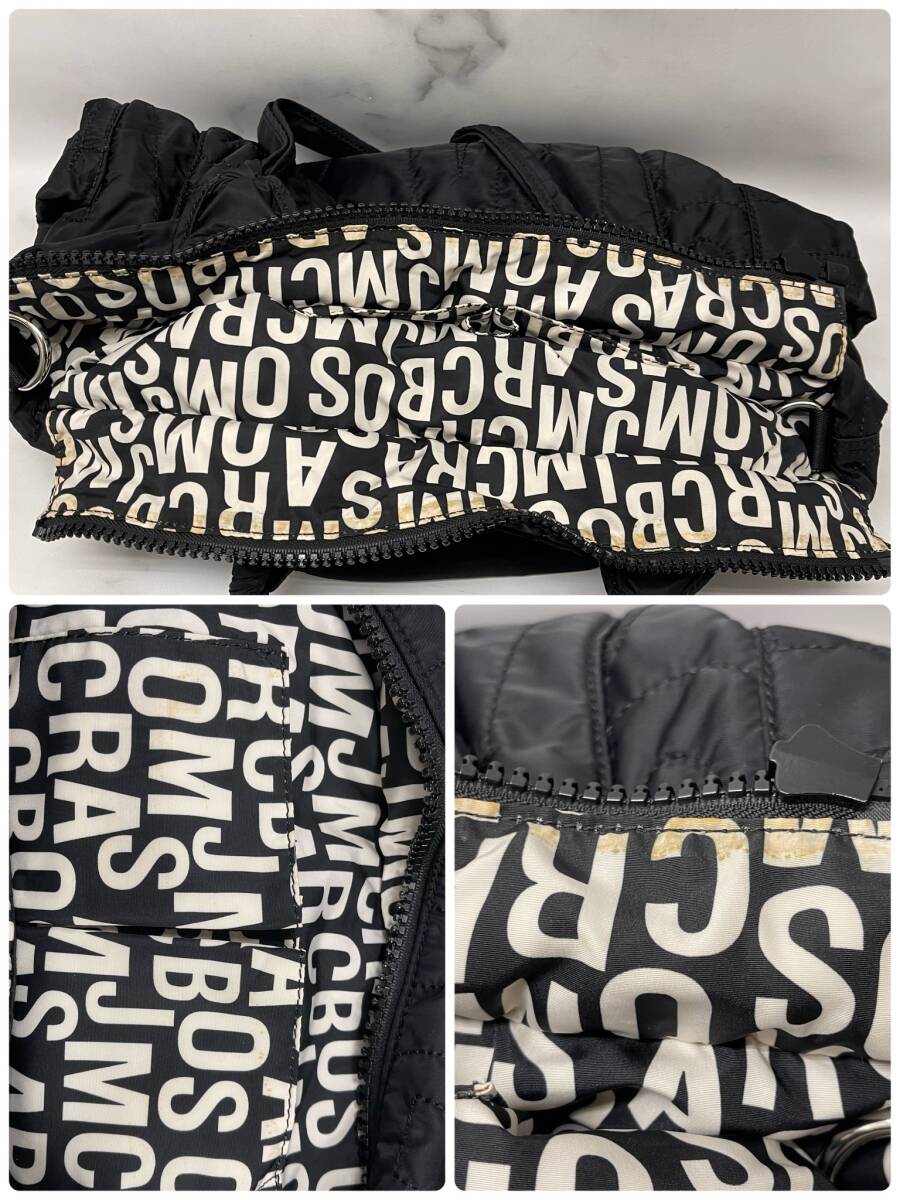 中古 MARC BY MARC JACOBS マークバイマークジェイコブス M3PE045 ブラック 2WAY トート ロゴキルティ ナイロン