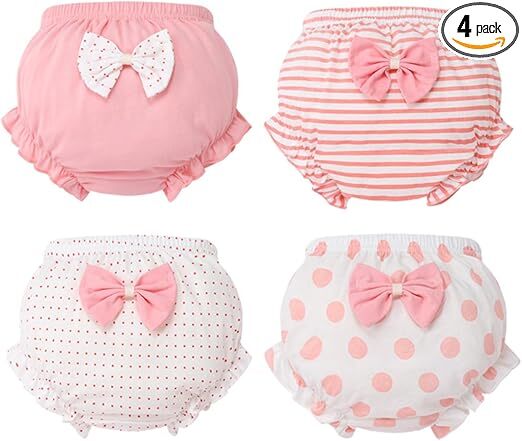 新品●めちゃかわいい　女の子　かぼちゃショーツ　ブルマー　下著4枚セット　サイズ 100 水玉他