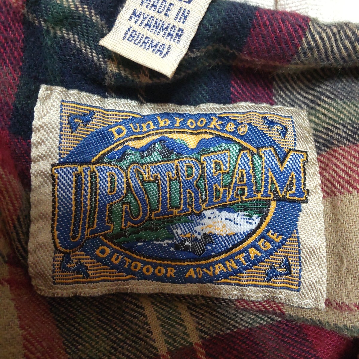 B8 UPSTREAM アイボリー 2XL 襟 コーデュロイ ダック ジャケット ハンティング ビッグサイズ ビンテージ アメリカ USA 古着 メンズ 80s 90s