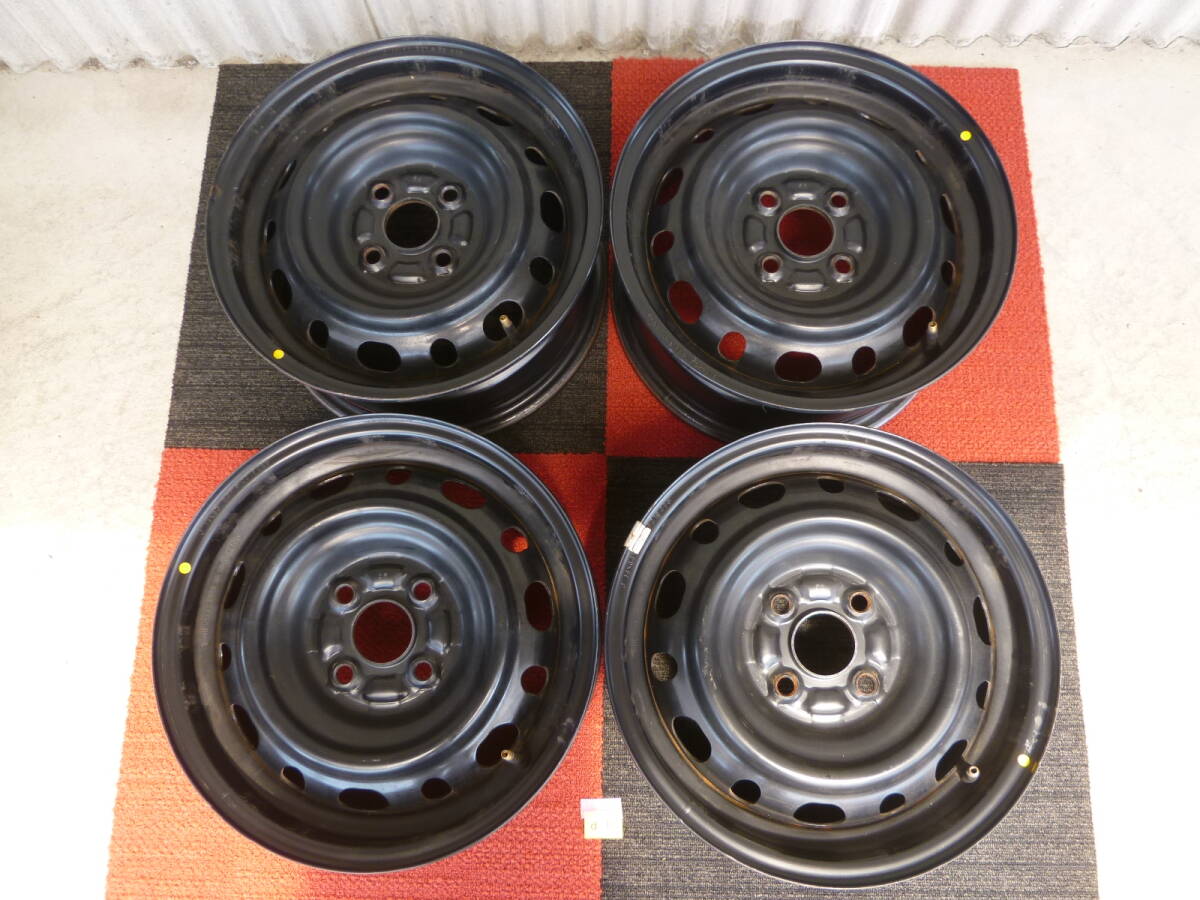 マツダ 純正 鉄チン スチールホイール 14インチ 6J +45 PCD100-4 マツダ 純正 鉄チン スチールホイール 14インチ 6J +45 PCD100-4
