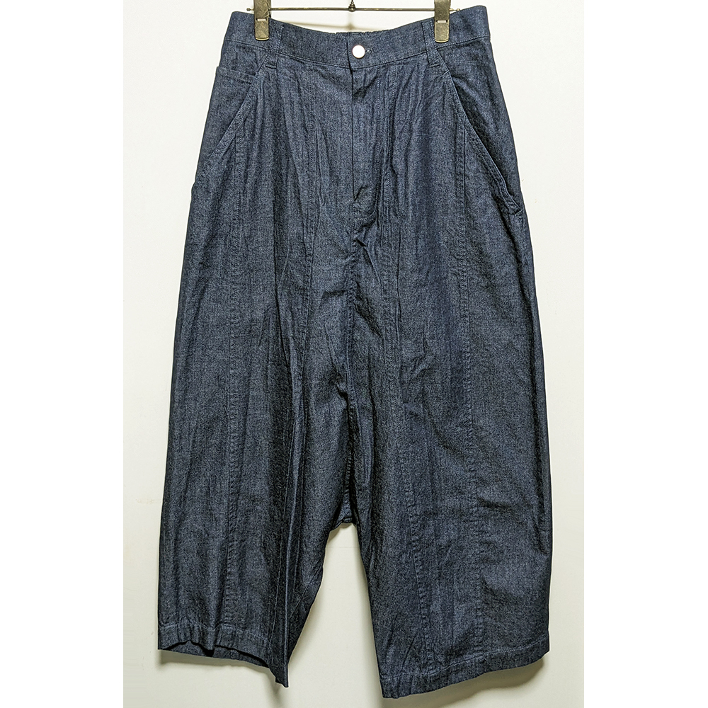 ZUCCa 24AW サルエルデニムパンツ S 定価49,500円 イージー ZUCCa 24AW サルエルデニムパンツ S 定価49,500円 クロップド