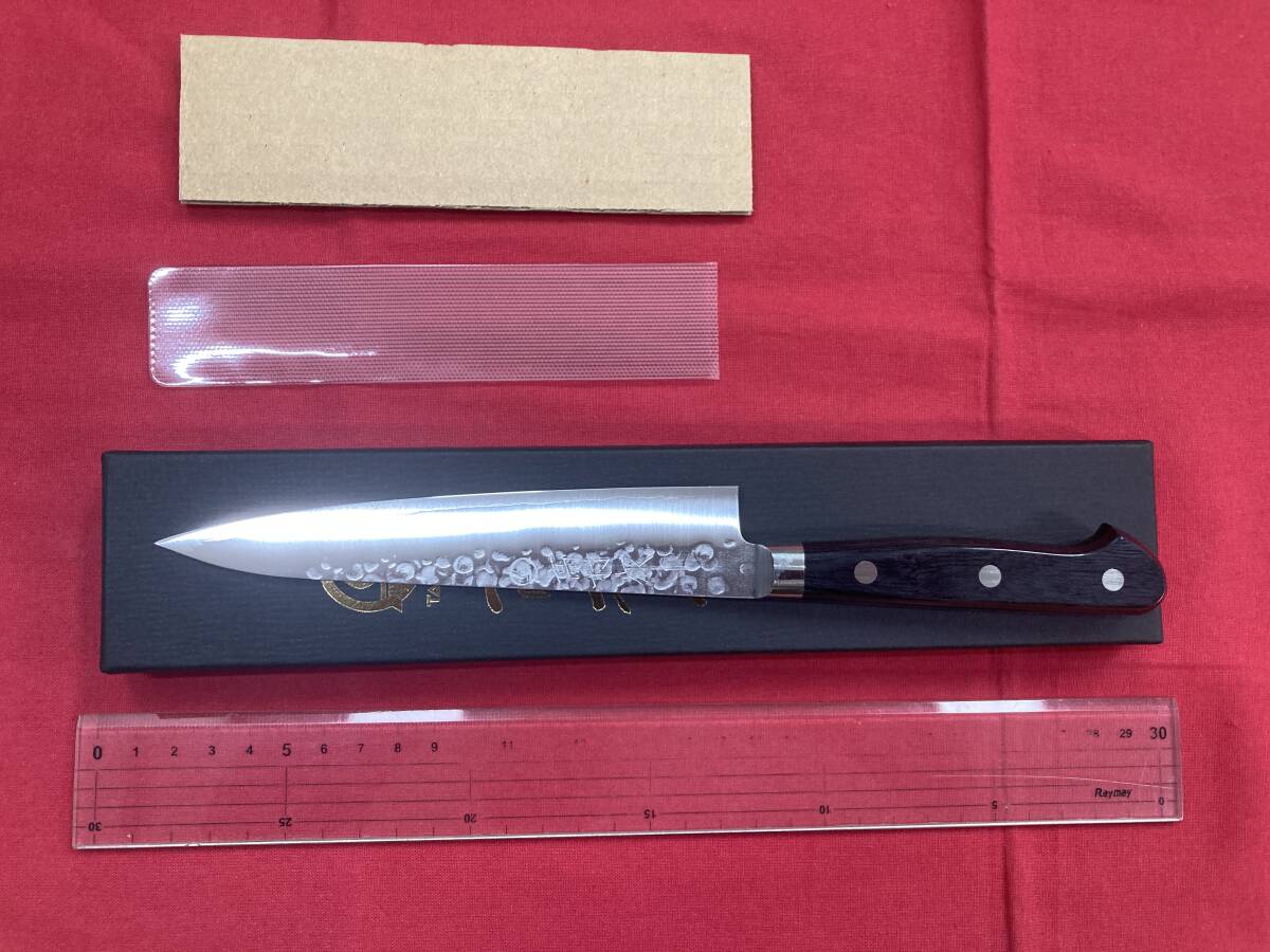 高村刃物 高村作 ペティナイフ 150㎜ VG10鋼 槌目 未使用品 高村刃物 高村作 ペティナイフ 150㎜ VG10鋼 槌目 未使用品