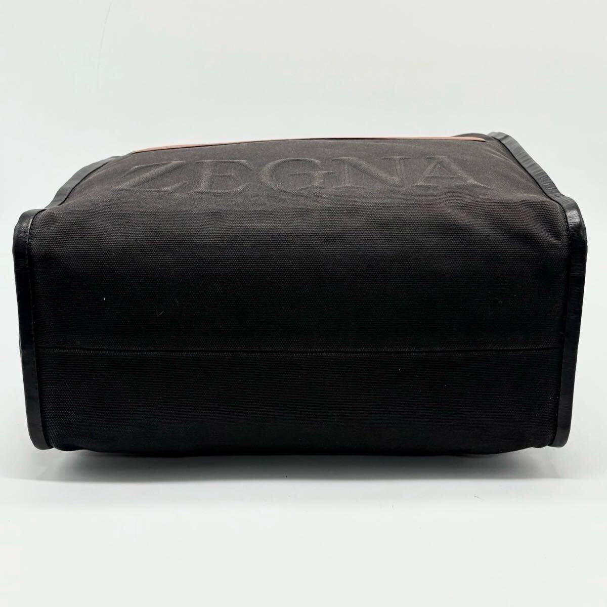 現(xiàn)行/大容量◎エルメネジルドゼニア トートバッグ メンズ ビジネス A4 PC◎ 近年 Ermenegild Zegna ハンド ロゴ レザー キャンバス 肩掛け