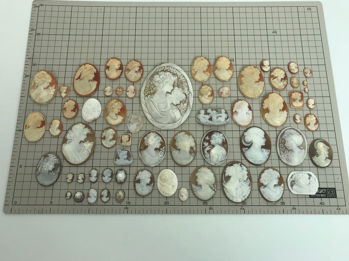 ☆掘り出し物☆ シェルカメオ ルースまとめて カメオ ブローチ ☆掘り出し物☆ シェルカメオ ルースまとめて カメオ ブローチ