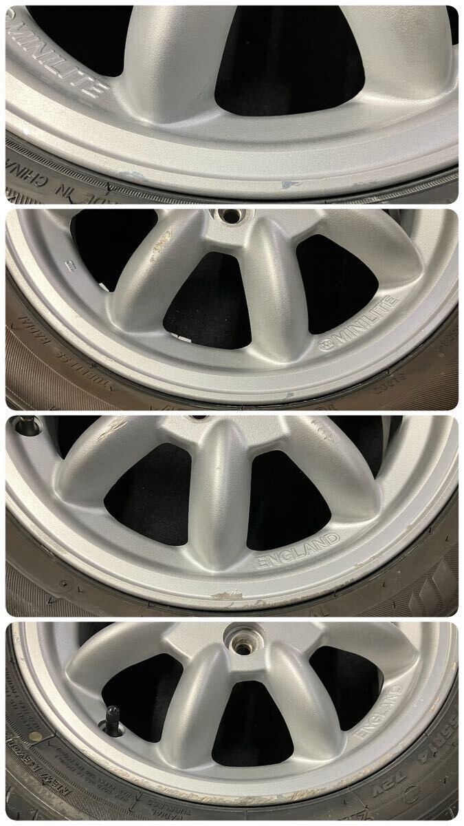 ミニライト 165/55R14 4.5J+45 4穴 PCD100 純正 14インチ アルミ ミニライト 165/55R14 4.5J+45 4穴 PCD100 純正 14インチ アルミ