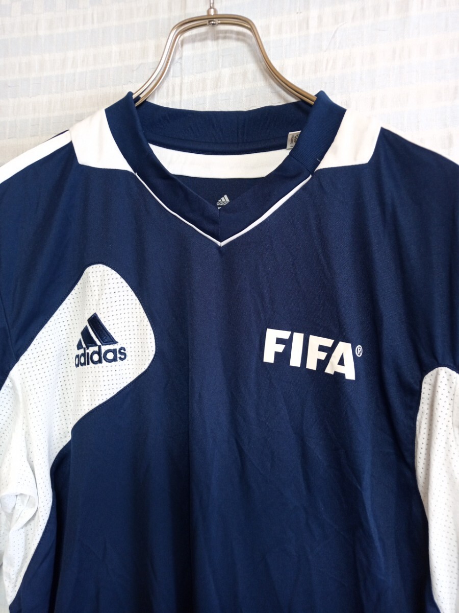 11844　★★　アディダス　FIFA　CLIMA　COOL　プラクティスサッカーシャツ　サイズXO　ネイビー