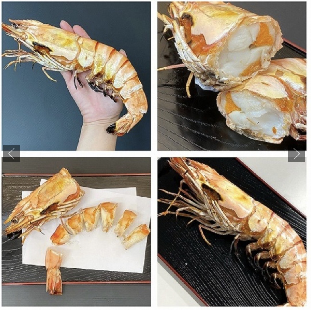 文明開花です！【天然】超特大！約２７センチ！有頭えびシータイガー12尾　1箱からの販売です?。? bimg=