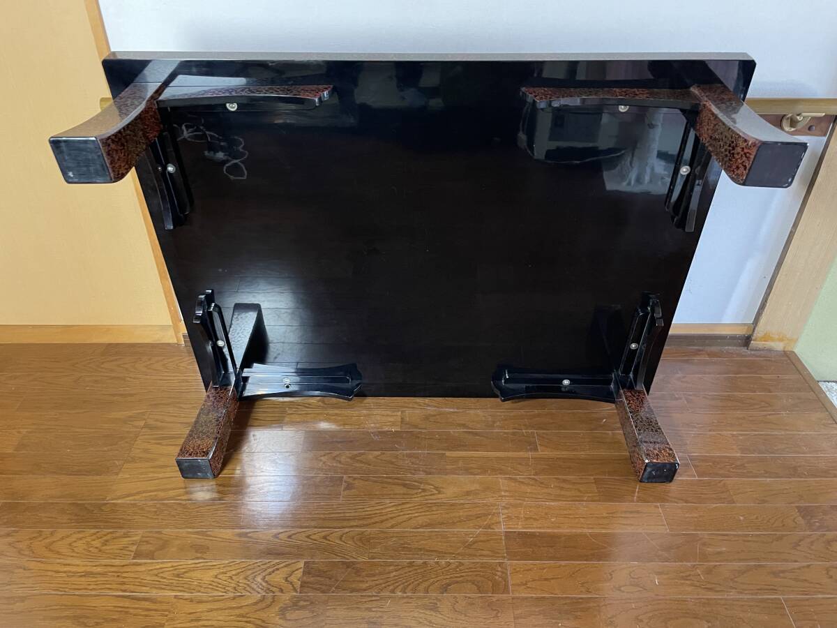日本伝統工芸 津軽塗 唐塗 座卓 テーブル 大きさ:121㎝×91㎝×高 日本伝統工芸 津軽塗 唐塗 座卓 テーブル 大きさ:121㎝×91㎝×高