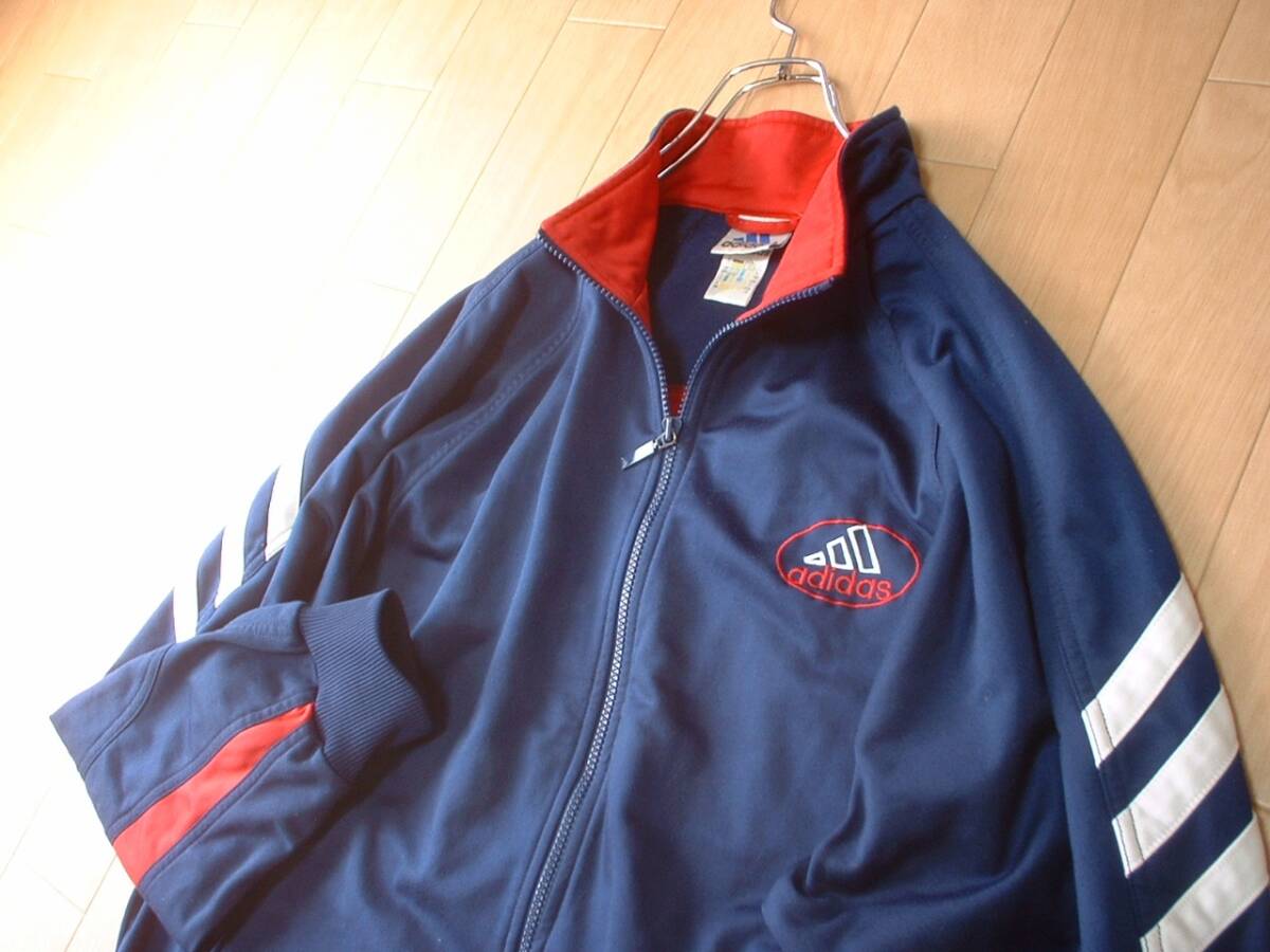 90sビンテージadidas希少マルチカラー3ラインジャージトップ万 90sビンテージadidas希少マルチカラー3ラインジャージトップ万