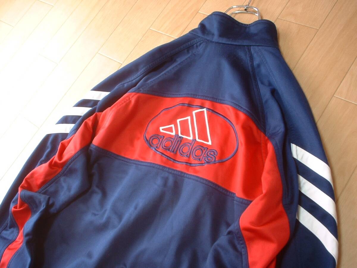 90sビンテージadidas希少マルチカラー3ラインジャージトップ万 90sビンテージadidas希少マルチカラー3ラインジャージトップ万