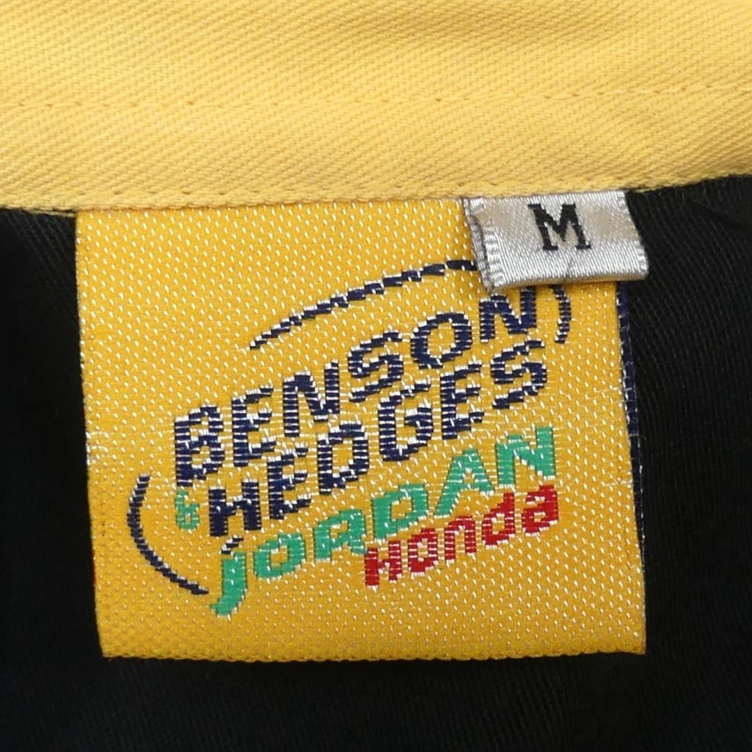 即決★HONDA★メンズ M ワークシャツ ホンダ ベンソンヘッジス レース 黃 半袖 ボタンダウン
