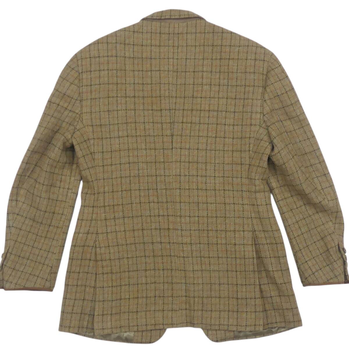 即決★POLO RALPH LAUREN★メンズ L テーラードジャケット ラルフローレン 40R 茶 ウール チェック ブレザー 上着 アウター_画像2