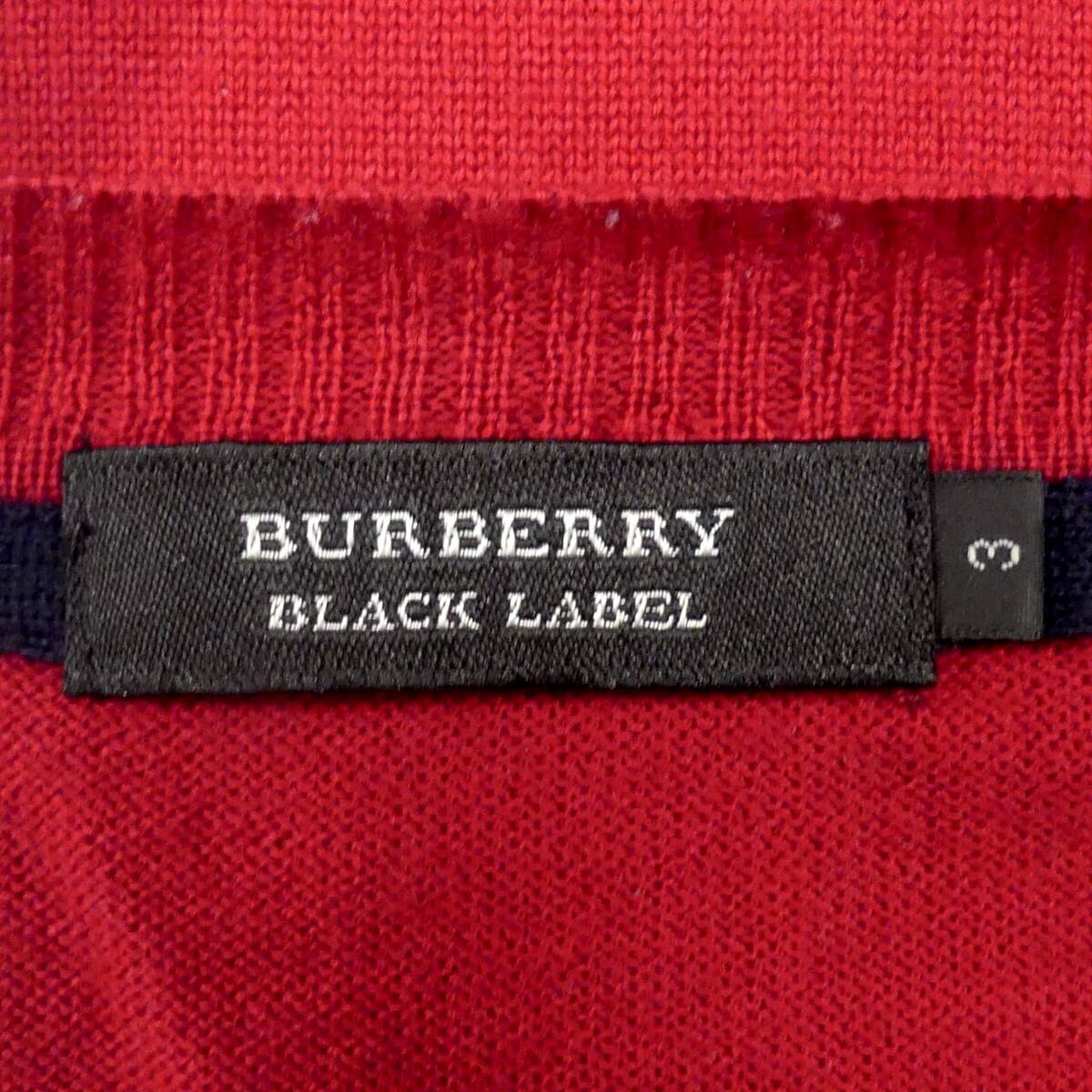 バーバリーブラックレーベル　ニットカーディガン　Mサイズ　山陽商会 古着 BURBERRY BLACK LABEL バーバリーブラックレーベル 三陽