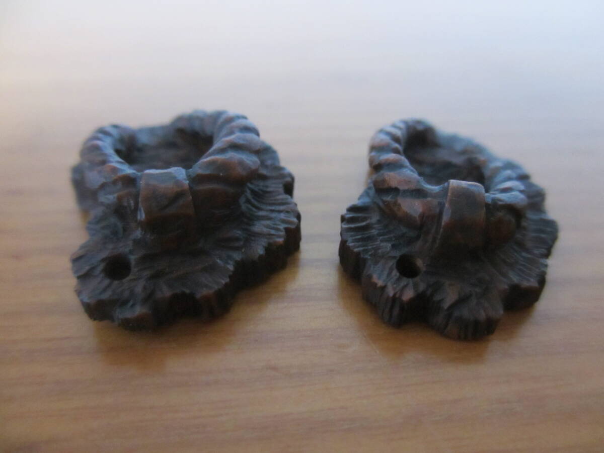 根付【草鞋】草履／木彫り 提げ物 細(xì)工物