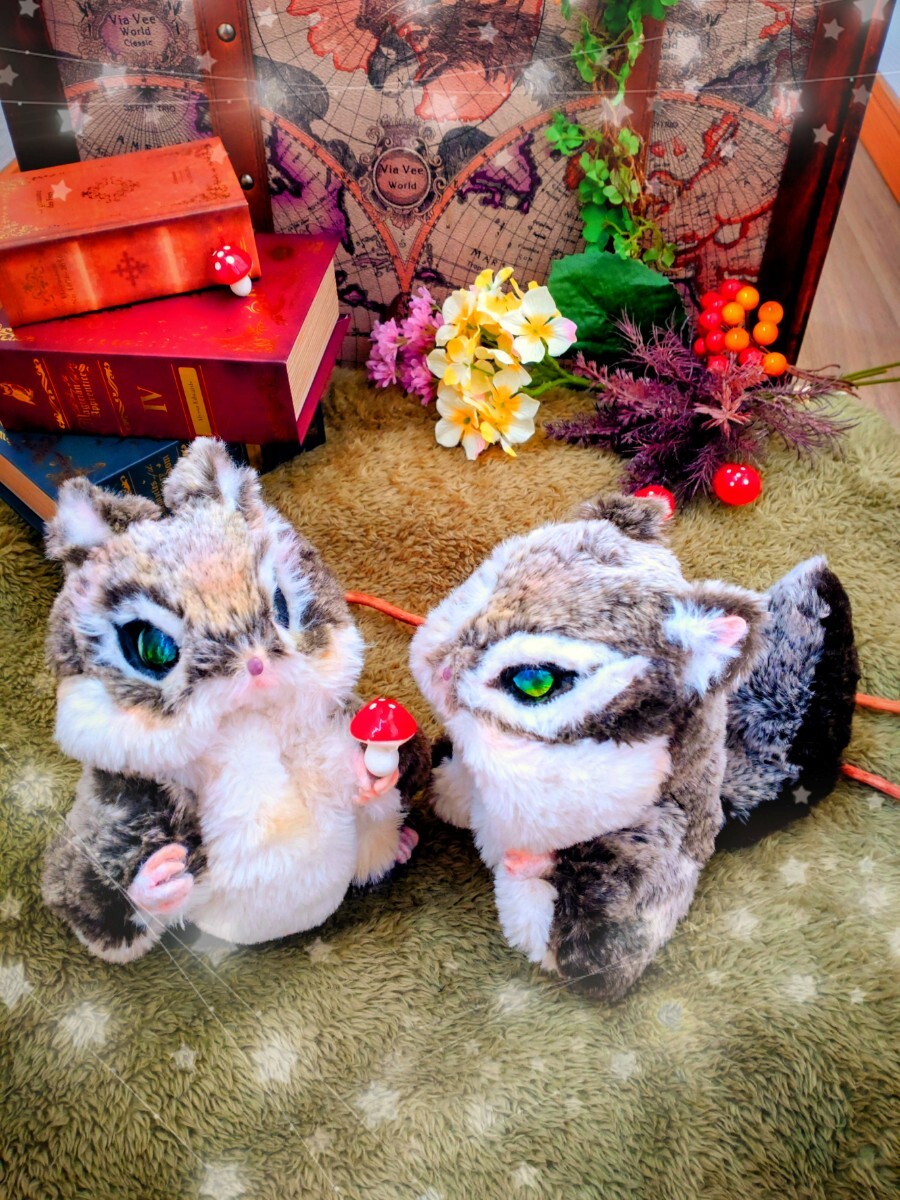 アートドール ハンドメイド ぬいぐるみ ぽっちゃり エゾモモンガ アートドール ハンドメイド ぬいぐるみ ぽっちゃり エゾモモンガ