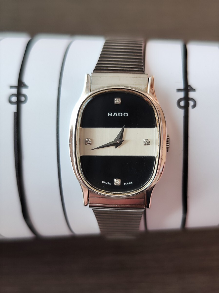 手巻き 稼働品 RADO レディース腕時計 白黒文字盤 オリジナル 手巻き 稼働品 RADO レディース腕時計 白黒文字盤 オリジナル
