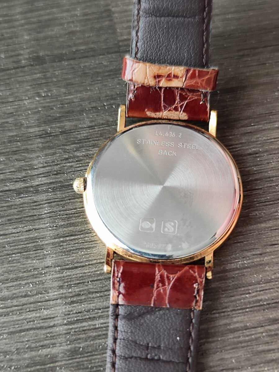 稼働品 ロンジン メンズ腕時計 ゴールド文字盤 三針デイト付き 稼働品 ロンジン メンズ腕時計 ゴールド文字盤 三針デイト付き