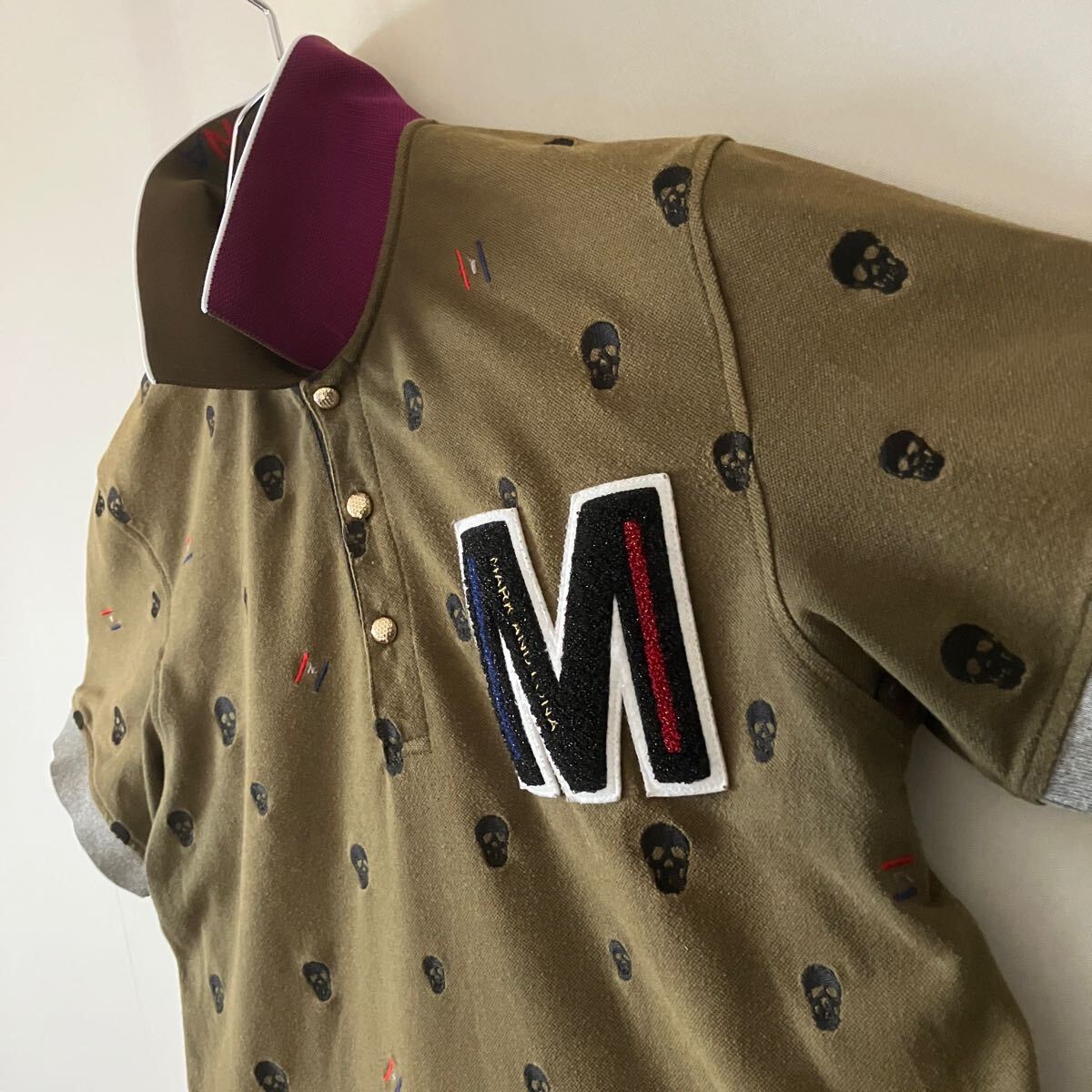 MARK&LONA/マークアンドロナ スカル刺繍/イニシャルMワッペン MARK&LONA/マークアンドロナ スカル刺繍/イニシャルMワッペン