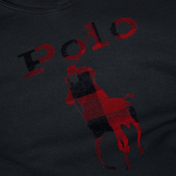 POLO RALPH LAUREN◇ポロ ラルフローレン?フーディー◇ボーイズS（8）140サイズ　ブラック　里起毛　美品