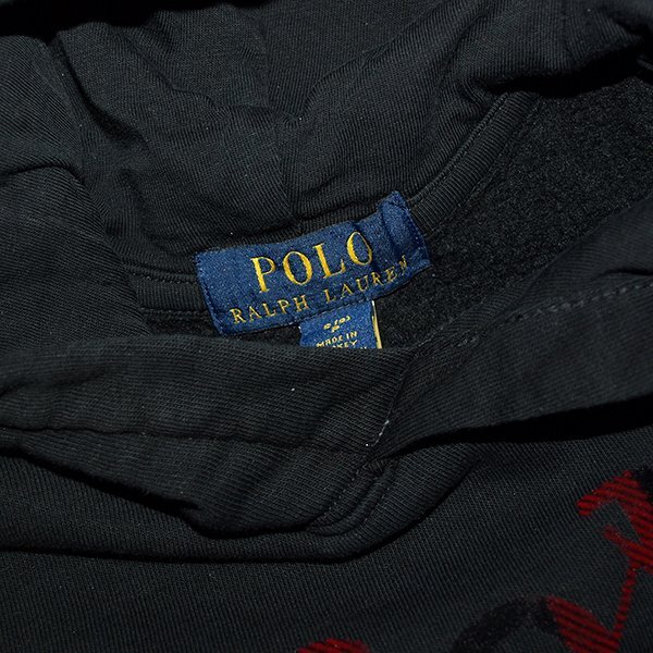 POLO RALPH LAUREN◇ポロ ラルフローレン?フーディー◇ボーイズS（8）140サイズ　ブラック　里起毛　美品