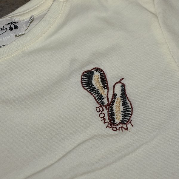 Bonpoint◇ボンポワン?ロングスリーブTシャツ◇3Aサイズ100　クリーム系　美品